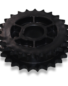 Chain wheel 3/8" 25t B20 double PA66 GF30 Elev EggSmart